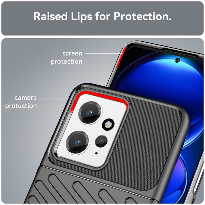 Estuche protector de teléfono suave TPU a prueba de golpes Thunderbolt, For Xiaomi Redmi Note 12 4G Global