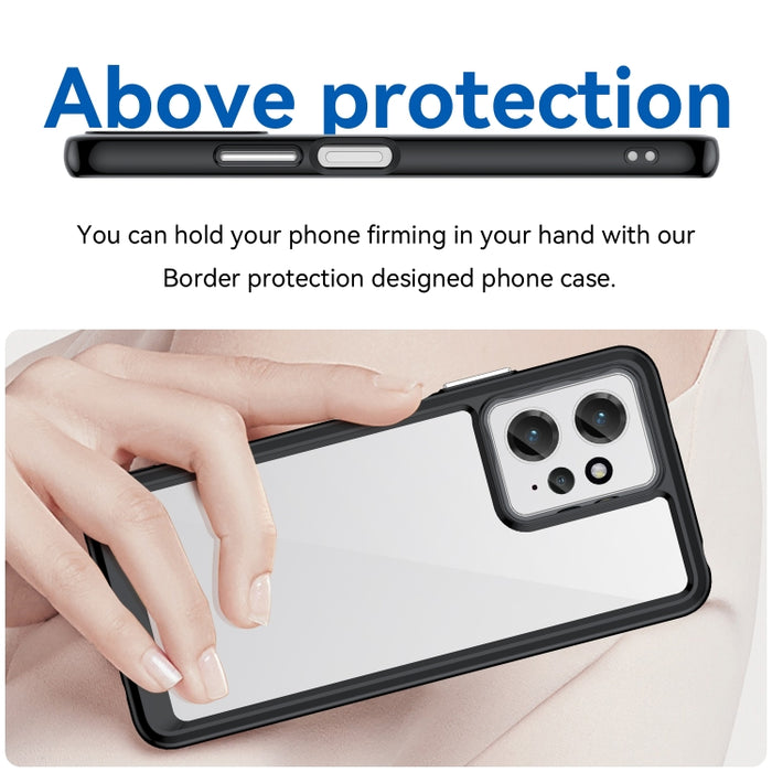 Caja colorida del teléfono de acrílico + TPU de la serie, For Xiaomi Redmi Note 12 4G Global
