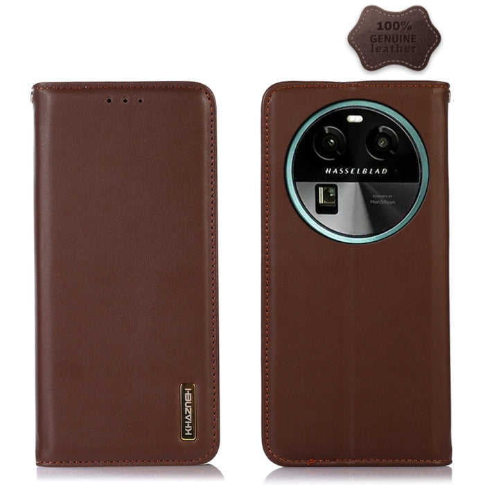 KHAZNEH Estuche para teléfono de cuero de vaca con capa superior de napa, For OPPO Find X6, For OPPO Find X6 Pro, For Xiaomi Redmi Note 12 4G Global, For Samsung Galaxy M14 5G