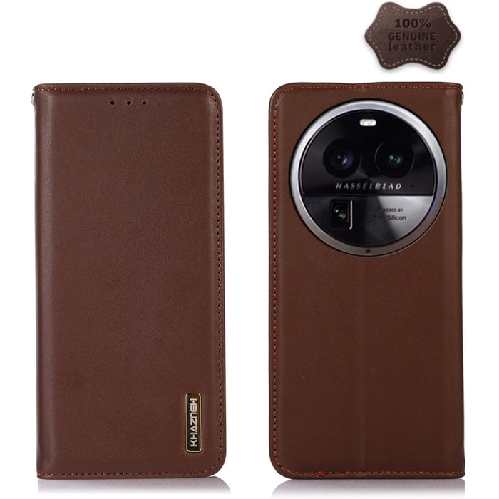 KHAZNEH Estuche para teléfono de cuero de vaca con capa superior de napa, For OPPO Find X6, For OPPO Find X6 Pro, For Xiaomi Redmi Note 12 4G Global, For Samsung Galaxy M14 5G