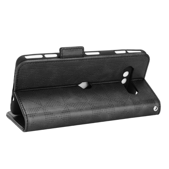 Estuche para teléfono de cuero con triángulo simétrico, For Xiaomi Black Shark 4 / 4 Pro, For Xiaomi Black Shark 5, For Xiaomi Black Shark 5 Pro, For Xiaomi Black Shark 5 RS, For Xiaomi 12 / 12S, For Xiaomi 11T / 11T Pro, For Xiaomi 12 Lite            ...