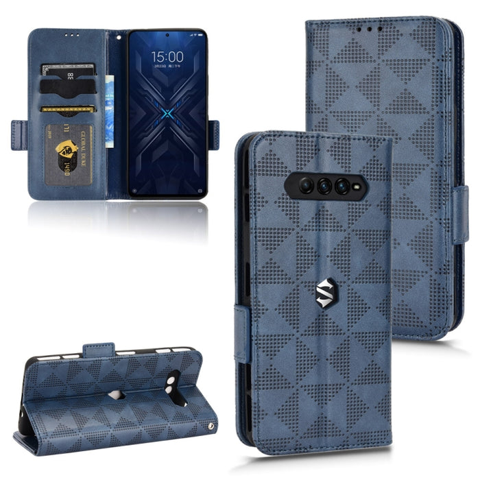Estuche para teléfono de cuero con triángulo simétrico, For Xiaomi Black Shark 4 / 4 Pro, For Xiaomi Black Shark 5, For Xiaomi Black Shark 5 Pro, For Xiaomi Black Shark 5 RS, For Xiaomi 12 / 12S, For Xiaomi 11T / 11T Pro, For Xiaomi 12 Lite            ...