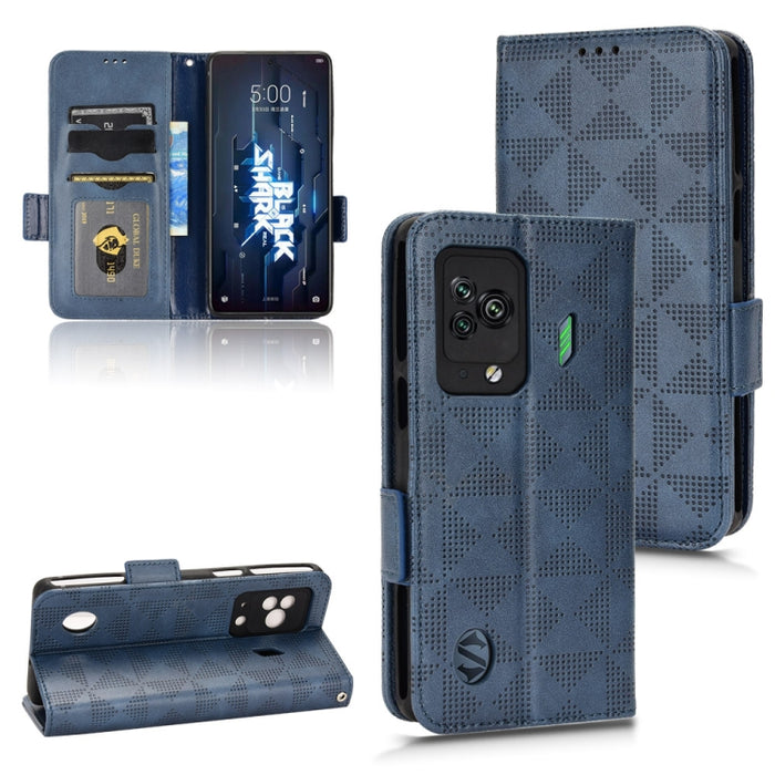 Estuche para teléfono de cuero con triángulo simétrico, For Xiaomi Black Shark 4 / 4 Pro, For Xiaomi Black Shark 5, For Xiaomi Black Shark 5 Pro, For Xiaomi Black Shark 5 RS, For Xiaomi 12 / 12S, For Xiaomi 11T / 11T Pro, For Xiaomi 12 Lite            ...