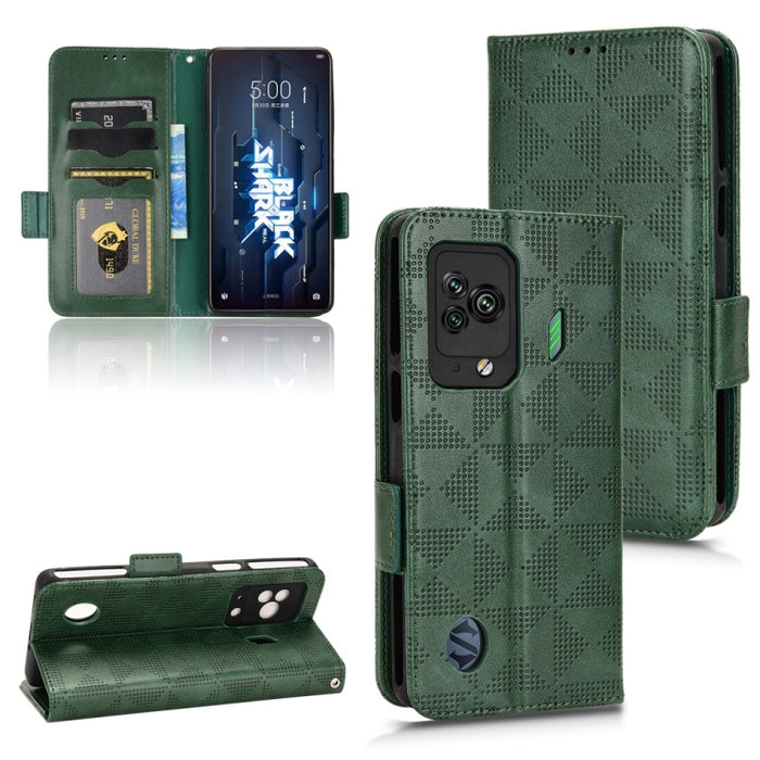 Estuche para teléfono de cuero con triángulo simétrico, For Xiaomi Black Shark 4 / 4 Pro, For Xiaomi Black Shark 5, For Xiaomi Black Shark 5 Pro, For Xiaomi Black Shark 5 RS, For Xiaomi 12 / 12S, For Xiaomi 11T / 11T Pro, For Xiaomi 12 Lite            ...
