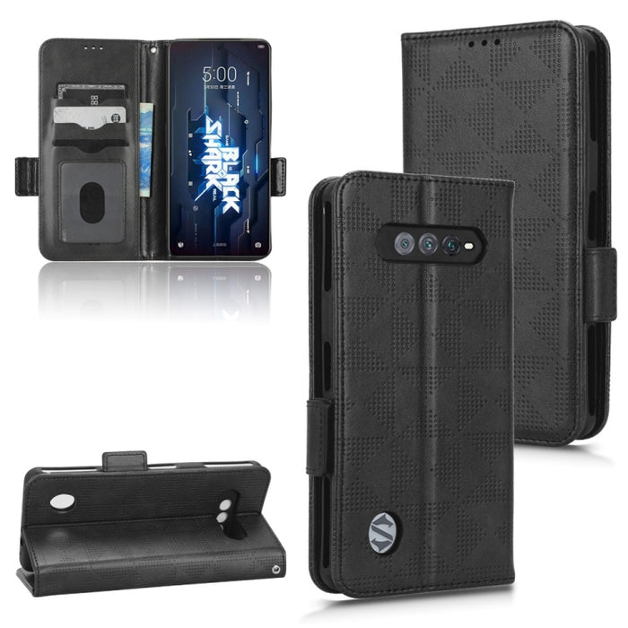 Estuche para teléfono de cuero con triángulo simétrico, For Xiaomi Black Shark 4 / 4 Pro, For Xiaomi Black Shark 5, For Xiaomi Black Shark 5 Pro, For Xiaomi Black Shark 5 RS, For Xiaomi 12 / 12S, For Xiaomi 11T / 11T Pro, For Xiaomi 12 Lite            ...