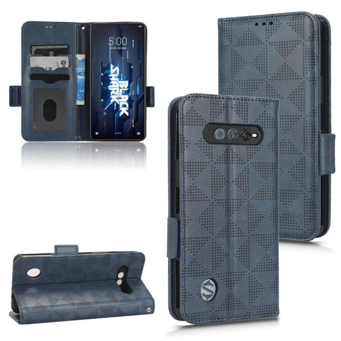 Estuche para teléfono de cuero con triángulo simétrico, For Xiaomi Black Shark 4 / 4 Pro, For Xiaomi Black Shark 5, For Xiaomi Black Shark 5 Pro, For Xiaomi Black Shark 5 RS, For Xiaomi 12 / 12S, For Xiaomi 11T / 11T Pro, For Xiaomi 12 Lite            ...