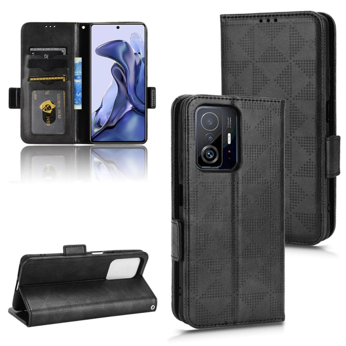 Estuche para teléfono de cuero con triángulo simétrico, For Xiaomi Black Shark 4 / 4 Pro, For Xiaomi Black Shark 5, For Xiaomi Black Shark 5 Pro, For Xiaomi Black Shark 5 RS, For Xiaomi 12 / 12S, For Xiaomi 11T / 11T Pro, For Xiaomi 12 Lite            ...
