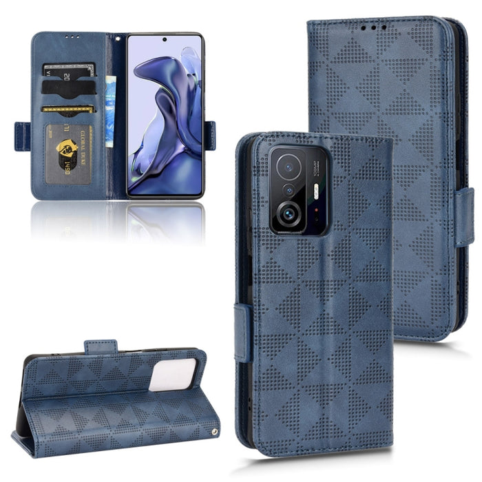 Estuche para teléfono de cuero con triángulo simétrico, For Xiaomi Black Shark 4 / 4 Pro, For Xiaomi Black Shark 5, For Xiaomi Black Shark 5 Pro, For Xiaomi Black Shark 5 RS, For Xiaomi 12 / 12S, For Xiaomi 11T / 11T Pro, For Xiaomi 12 Lite            ...
