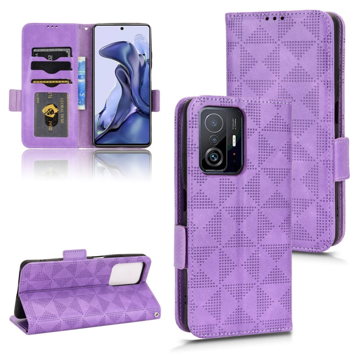 Estuche para teléfono de cuero con triángulo simétrico, For Xiaomi Black Shark 4 / 4 Pro, For Xiaomi Black Shark 5, For Xiaomi Black Shark 5 Pro, For Xiaomi Black Shark 5 RS, For Xiaomi 12 / 12S, For Xiaomi 11T / 11T Pro, For Xiaomi 12 Lite            ...