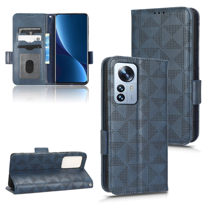 Estuche para teléfono de cuero con triángulo simétrico, For Xiaomi Black Shark 4 / 4 Pro, For Xiaomi Black Shark 5, For Xiaomi Black Shark 5 Pro, For Xiaomi Black Shark 5 RS, For Xiaomi 12 / 12S, For Xiaomi 11T / 11T Pro, For Xiaomi 12 Lite            ...
