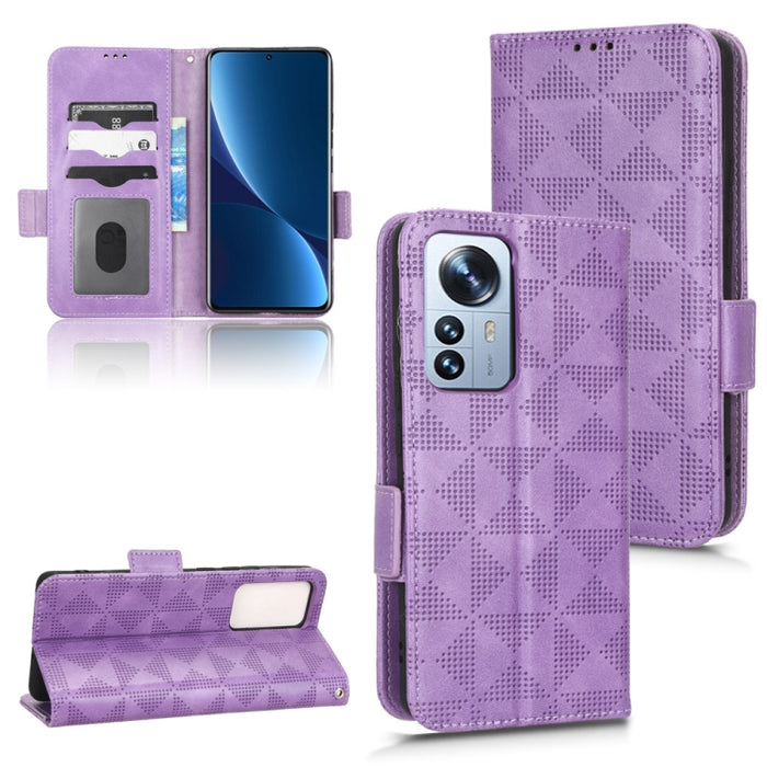 Estuche para teléfono de cuero con triángulo simétrico, For Xiaomi Black Shark 4 / 4 Pro, For Xiaomi Black Shark 5, For Xiaomi Black Shark 5 Pro, For Xiaomi Black Shark 5 RS, For Xiaomi 12 / 12S, For Xiaomi 11T / 11T Pro, For Xiaomi 12 Lite            ...
