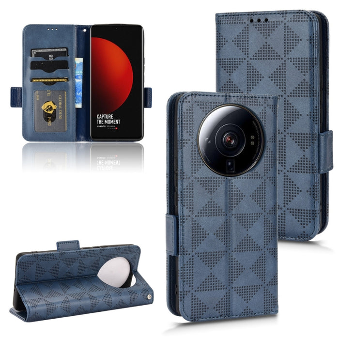 Estuche para teléfono de cuero con triángulo simétrico, For Xiaomi Black Shark 4 / 4 Pro, For Xiaomi Black Shark 5, For Xiaomi Black Shark 5 Pro, For Xiaomi Black Shark 5 RS, For Xiaomi 12 / 12S, For Xiaomi 11T / 11T Pro, For Xiaomi 12 Lite            ...