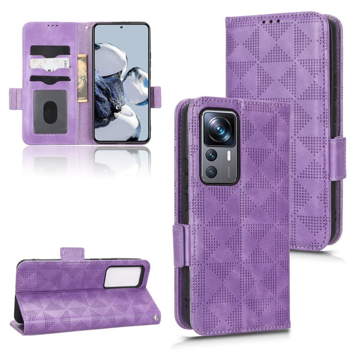 Estuche para teléfono de cuero con triángulo simétrico, For Xiaomi Black Shark 4 / 4 Pro, For Xiaomi Black Shark 5, For Xiaomi Black Shark 5 Pro, For Xiaomi Black Shark 5 RS, For Xiaomi 12 / 12S, For Xiaomi 11T / 11T Pro, For Xiaomi 12 Lite            ...