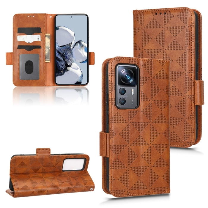 Estuche para teléfono de cuero con triángulo simétrico, For Xiaomi Black Shark 4 / 4 Pro, For Xiaomi Black Shark 5, For Xiaomi Black Shark 5 Pro, For Xiaomi Black Shark 5 RS, For Xiaomi 12 / 12S, For Xiaomi 11T / 11T Pro, For Xiaomi 12 Lite            ...
