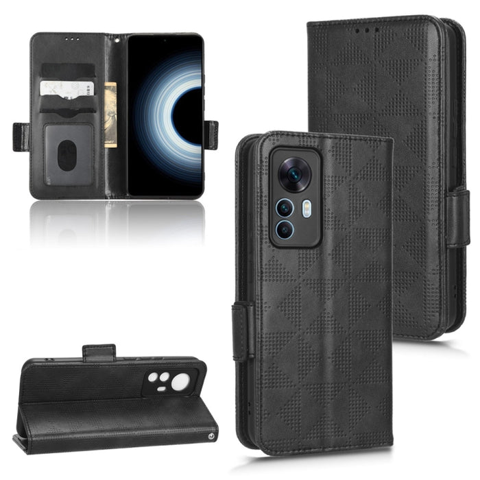 Estuche para teléfono de cuero con triángulo simétrico, For Xiaomi Black Shark 4 / 4 Pro, For Xiaomi Black Shark 5, For Xiaomi Black Shark 5 Pro, For Xiaomi Black Shark 5 RS, For Xiaomi 12 / 12S, For Xiaomi 11T / 11T Pro, For Xiaomi 12 Lite            ...