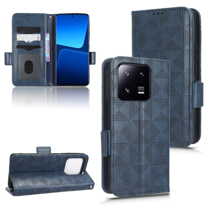 Estuche para teléfono de cuero con triángulo simétrico, For Xiaomi Black Shark 4 / 4 Pro, For Xiaomi Black Shark 5, For Xiaomi Black Shark 5 Pro, For Xiaomi Black Shark 5 RS, For Xiaomi 12 / 12S, For Xiaomi 11T / 11T Pro, For Xiaomi 12 Lite            ...