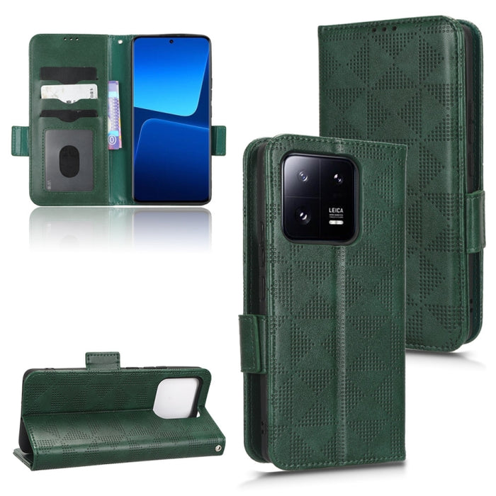 Estuche para teléfono de cuero con triángulo simétrico, For Xiaomi Black Shark 4 / 4 Pro, For Xiaomi Black Shark 5, For Xiaomi Black Shark 5 Pro, For Xiaomi Black Shark 5 RS, For Xiaomi 12 / 12S, For Xiaomi 11T / 11T Pro, For Xiaomi 12 Lite            ...