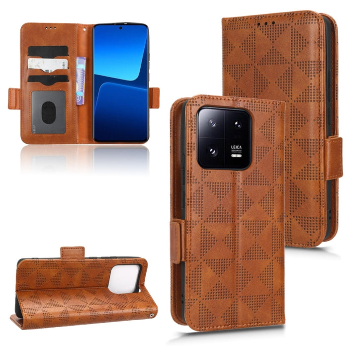 Estuche para teléfono de cuero con triángulo simétrico, For Xiaomi Black Shark 4 / 4 Pro, For Xiaomi Black Shark 5, For Xiaomi Black Shark 5 Pro, For Xiaomi Black Shark 5 RS, For Xiaomi 12 / 12S, For Xiaomi 11T / 11T Pro, For Xiaomi 12 Lite            ...