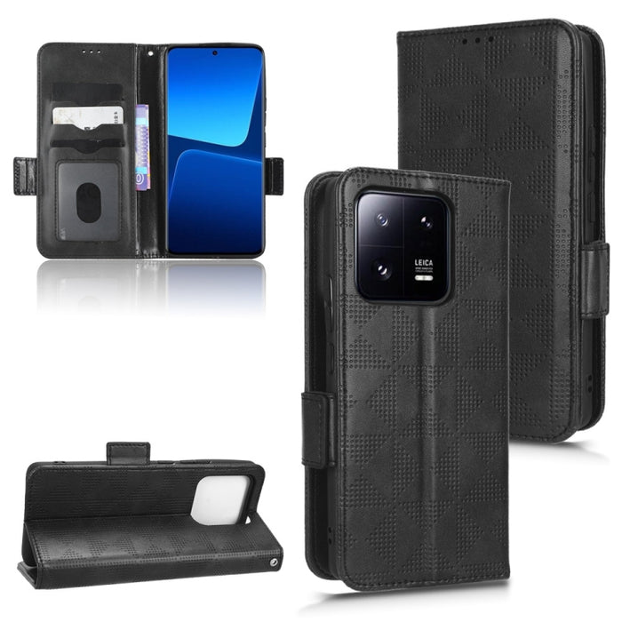 Estuche para teléfono de cuero con triángulo simétrico, For Xiaomi Black Shark 4 / 4 Pro, For Xiaomi Black Shark 5, For Xiaomi Black Shark 5 Pro, For Xiaomi Black Shark 5 RS, For Xiaomi 12 / 12S, For Xiaomi 11T / 11T Pro, For Xiaomi 12 Lite            ...