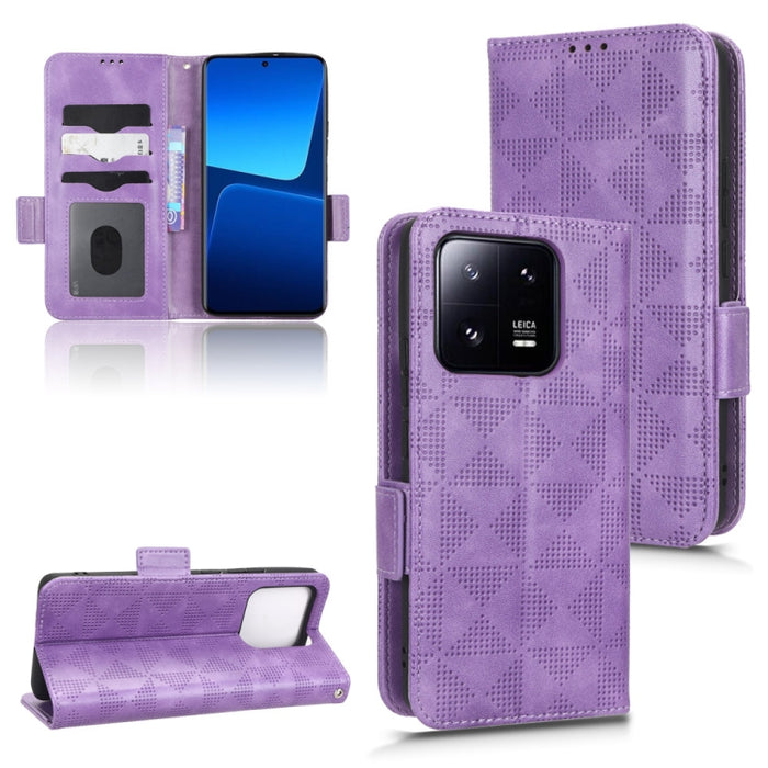Estuche para teléfono de cuero con triángulo simétrico, For Xiaomi Black Shark 4 / 4 Pro, For Xiaomi Black Shark 5, For Xiaomi Black Shark 5 Pro, For Xiaomi Black Shark 5 RS, For Xiaomi 12 / 12S, For Xiaomi 11T / 11T Pro, For Xiaomi 12 Lite            ...