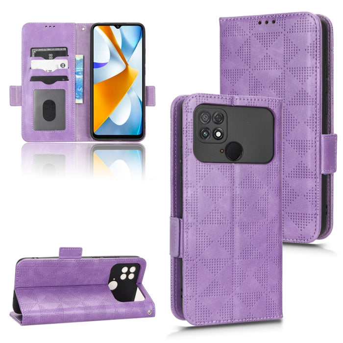 Estuche para teléfono de cuero con triángulo simétrico, For Xiaomi Black Shark 4 / 4 Pro, For Xiaomi Black Shark 5, For Xiaomi Black Shark 5 Pro, For Xiaomi Black Shark 5 RS, For Xiaomi 12 / 12S, For Xiaomi 11T / 11T Pro, For Xiaomi 12 Lite            ...