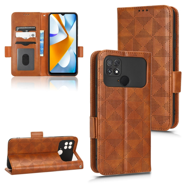 Estuche para teléfono de cuero con triángulo simétrico, For Xiaomi Black Shark 4 / 4 Pro, For Xiaomi Black Shark 5, For Xiaomi Black Shark 5 Pro, For Xiaomi Black Shark 5 RS, For Xiaomi 12 / 12S, For Xiaomi 11T / 11T Pro, For Xiaomi 12 Lite            ...