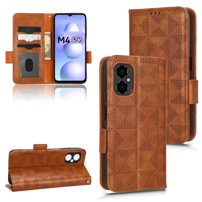Estuche para teléfono de cuero con triángulo simétrico, For Xiaomi Black Shark 4 / 4 Pro, For Xiaomi Black Shark 5, For Xiaomi Black Shark 5 Pro, For Xiaomi Black Shark 5 RS, For Xiaomi 12 / 12S, For Xiaomi 11T / 11T Pro, For Xiaomi 12 Lite            ...