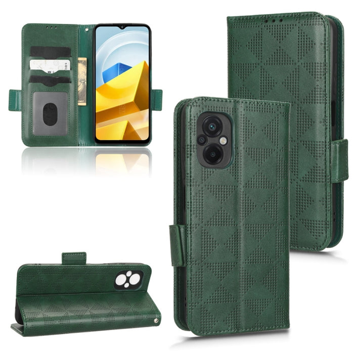 Estuche para teléfono de cuero con triángulo simétrico, For Xiaomi Black Shark 4 / 4 Pro, For Xiaomi Black Shark 5, For Xiaomi Black Shark 5 Pro, For Xiaomi Black Shark 5 RS, For Xiaomi 12 / 12S, For Xiaomi 11T / 11T Pro, For Xiaomi 12 Lite            ...