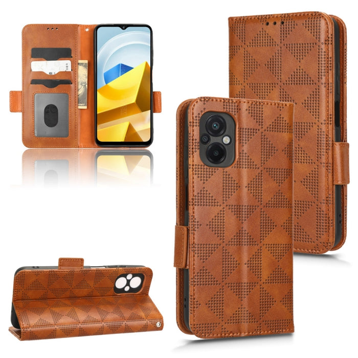 Estuche para teléfono de cuero con triángulo simétrico, For Xiaomi Black Shark 4 / 4 Pro, For Xiaomi Black Shark 5, For Xiaomi Black Shark 5 Pro, For Xiaomi Black Shark 5 RS, For Xiaomi 12 / 12S, For Xiaomi 11T / 11T Pro, For Xiaomi 12 Lite            ...