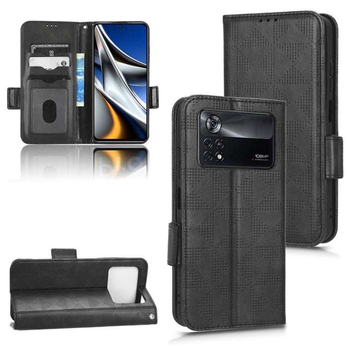Estuche para teléfono de cuero con triángulo simétrico, For Xiaomi Black Shark 4 / 4 Pro, For Xiaomi Black Shark 5, For Xiaomi Black Shark 5 Pro, For Xiaomi Black Shark 5 RS, For Xiaomi 12 / 12S, For Xiaomi 11T / 11T Pro, For Xiaomi 12 Lite            ...