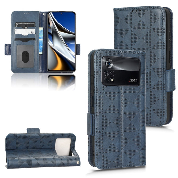 Estuche para teléfono de cuero con triángulo simétrico, For Xiaomi Black Shark 4 / 4 Pro, For Xiaomi Black Shark 5, For Xiaomi Black Shark 5 Pro, For Xiaomi Black Shark 5 RS, For Xiaomi 12 / 12S, For Xiaomi 11T / 11T Pro, For Xiaomi 12 Lite            ...