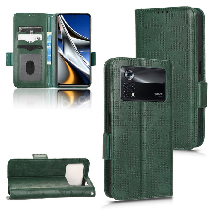 Estuche para teléfono de cuero con triángulo simétrico, For Xiaomi Black Shark 4 / 4 Pro, For Xiaomi Black Shark 5, For Xiaomi Black Shark 5 Pro, For Xiaomi Black Shark 5 RS, For Xiaomi 12 / 12S, For Xiaomi 11T / 11T Pro, For Xiaomi 12 Lite            ...