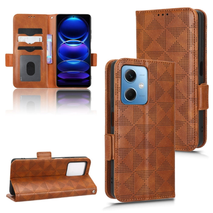 Estuche para teléfono de cuero con triángulo simétrico, For Xiaomi Redmi Note 12 5G Global, For Xiaomi Redmi Note 11 Pro Global, For Xiaomi Redmi 10A / 9C, For Xiaomi Redmi 10C, For Xiaomi Redmi 11 Prime 4G, For Xiaomi Redmi A1+ 4G, For Xiaomi Redmi A1...