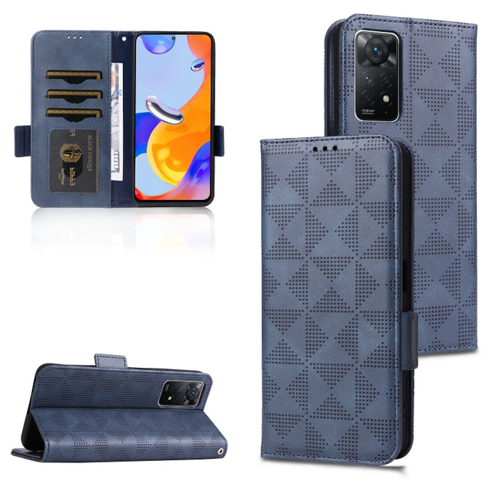 Estuche para teléfono de cuero con triángulo simétrico, For Xiaomi Redmi Note 12 5G Global, For Xiaomi Redmi Note 11 Pro Global, For Xiaomi Redmi 10A / 9C, For Xiaomi Redmi 10C, For Xiaomi Redmi 11 Prime 4G, For Xiaomi Redmi A1+ 4G, For Xiaomi Redmi A1...