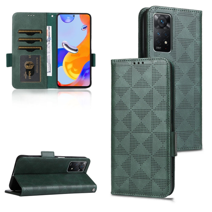 Estuche para teléfono de cuero con triángulo simétrico, For Xiaomi Redmi Note 12 5G Global, For Xiaomi Redmi Note 11 Pro Global, For Xiaomi Redmi 10A / 9C, For Xiaomi Redmi 10C, For Xiaomi Redmi 11 Prime 4G, For Xiaomi Redmi A1+ 4G, For Xiaomi Redmi A1...