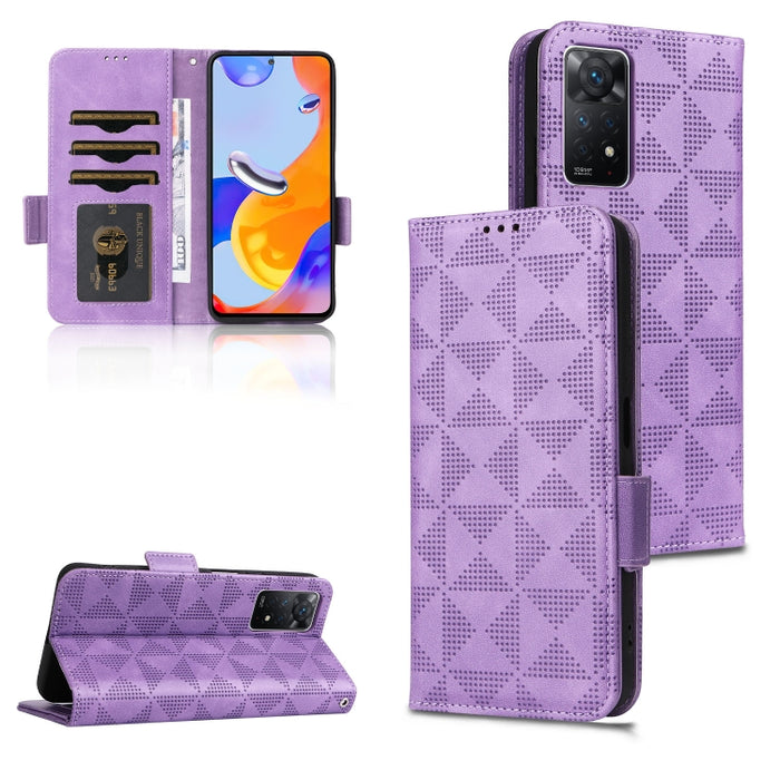 Estuche para teléfono de cuero con triángulo simétrico, For Xiaomi Redmi Note 12 5G Global, For Xiaomi Redmi Note 11 Pro Global, For Xiaomi Redmi 10A / 9C, For Xiaomi Redmi 10C, For Xiaomi Redmi 11 Prime 4G, For Xiaomi Redmi A1+ 4G, For Xiaomi Redmi A1...