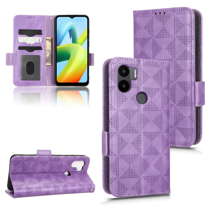 Estuche para teléfono de cuero con triángulo simétrico, For Xiaomi Redmi Note 12 5G Global, For Xiaomi Redmi Note 11 Pro Global, For Xiaomi Redmi 10A / 9C, For Xiaomi Redmi 10C, For Xiaomi Redmi 11 Prime 4G, For Xiaomi Redmi A1+ 4G, For Xiaomi Redmi A1...