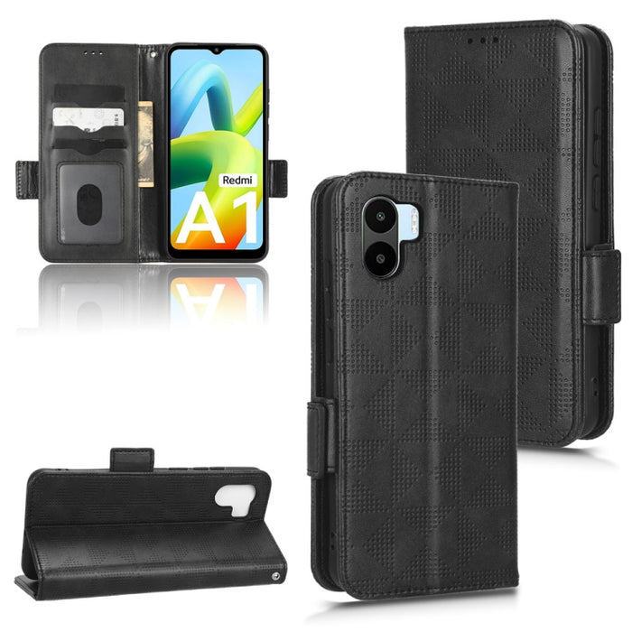 Estuche para teléfono de cuero con triángulo simétrico, For Xiaomi Redmi Note 12 5G Global, For Xiaomi Redmi Note 11 Pro Global, For Xiaomi Redmi 10A / 9C, For Xiaomi Redmi 10C, For Xiaomi Redmi 11 Prime 4G, For Xiaomi Redmi A1+ 4G, For Xiaomi Redmi A1...