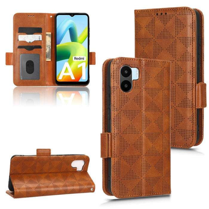 Estuche para teléfono de cuero con triángulo simétrico, For Xiaomi Redmi Note 12 5G Global, For Xiaomi Redmi Note 11 Pro Global, For Xiaomi Redmi 10A / 9C, For Xiaomi Redmi 10C, For Xiaomi Redmi 11 Prime 4G, For Xiaomi Redmi A1+ 4G, For Xiaomi Redmi A1...