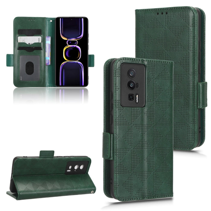 Estuche para teléfono de cuero con triángulo simétrico, For Xiaomi Redmi Note 12 5G Global, For Xiaomi Redmi Note 11 Pro Global, For Xiaomi Redmi 10A / 9C, For Xiaomi Redmi 10C, For Xiaomi Redmi 11 Prime 4G, For Xiaomi Redmi A1+ 4G, For Xiaomi Redmi A1...