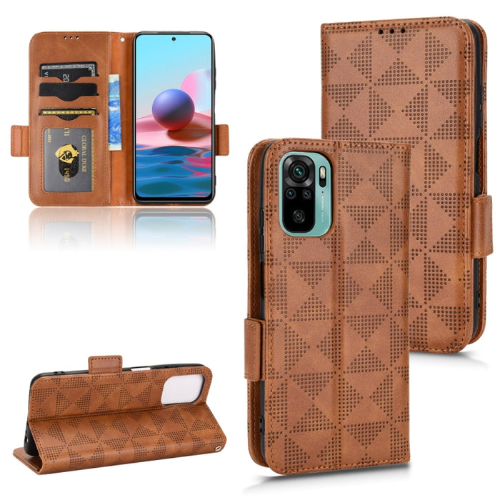 Estuche para teléfono de cuero con triángulo simétrico, For Xiaomi Redmi Note 12 5G Global, For Xiaomi Redmi Note 11 Pro Global, For Xiaomi Redmi 10A / 9C, For Xiaomi Redmi 10C, For Xiaomi Redmi 11 Prime 4G, For Xiaomi Redmi A1+ 4G, For Xiaomi Redmi A1...