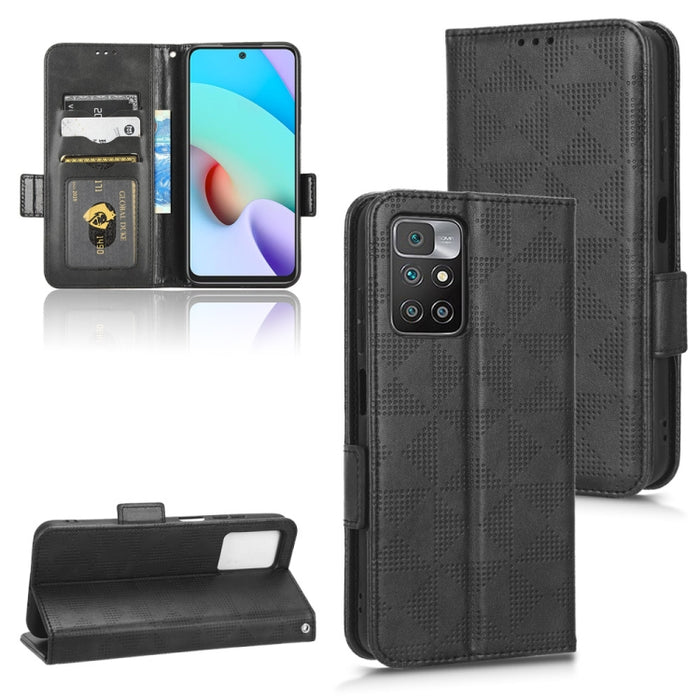 Estuche para teléfono de cuero con triángulo simétrico, For Xiaomi Redmi Note 12 5G Global, For Xiaomi Redmi Note 11 Pro Global, For Xiaomi Redmi 10A / 9C, For Xiaomi Redmi 10C, For Xiaomi Redmi 11 Prime 4G, For Xiaomi Redmi A1+ 4G, For Xiaomi Redmi A1...