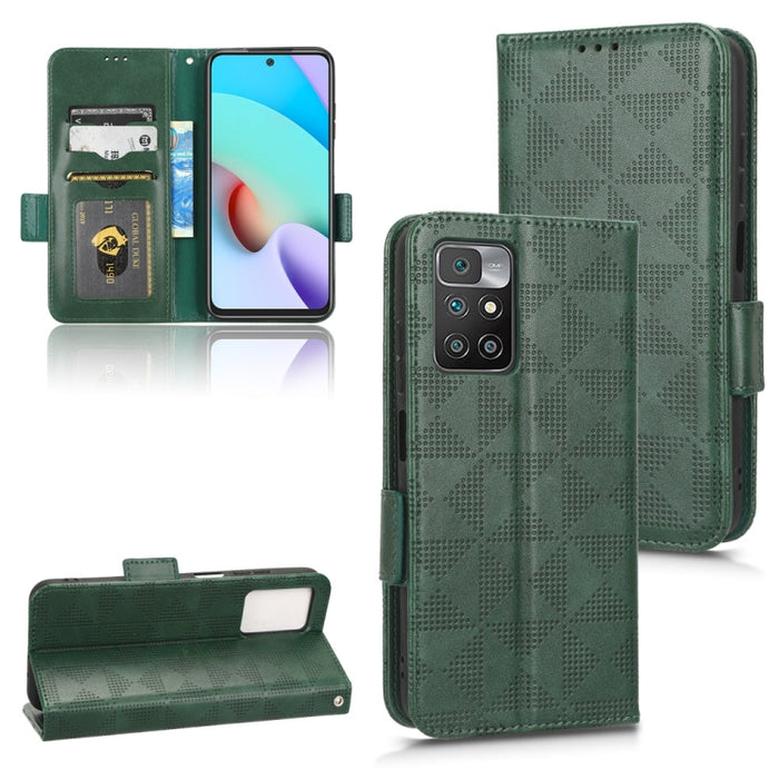 Estuche para teléfono de cuero con triángulo simétrico, For Xiaomi Redmi Note 12 5G Global, For Xiaomi Redmi Note 11 Pro Global, For Xiaomi Redmi 10A / 9C, For Xiaomi Redmi 10C, For Xiaomi Redmi 11 Prime 4G, For Xiaomi Redmi A1+ 4G, For Xiaomi Redmi A1...
