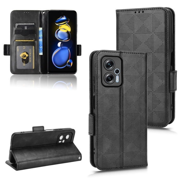 Estuche para teléfono de cuero con triángulo simétrico, For Xiaomi Redmi Note 12 5G Global, For Xiaomi Redmi Note 11 Pro Global, For Xiaomi Redmi 10A / 9C, For Xiaomi Redmi 10C, For Xiaomi Redmi 11 Prime 4G, For Xiaomi Redmi A1+ 4G, For Xiaomi Redmi A1...