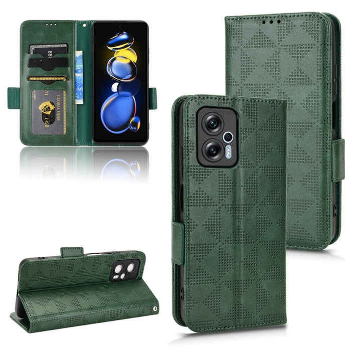 Estuche para teléfono de cuero con triángulo simétrico, For Xiaomi Redmi Note 12 5G Global, For Xiaomi Redmi Note 11 Pro Global, For Xiaomi Redmi 10A / 9C, For Xiaomi Redmi 10C, For Xiaomi Redmi 11 Prime 4G, For Xiaomi Redmi A1+ 4G, For Xiaomi Redmi A1...