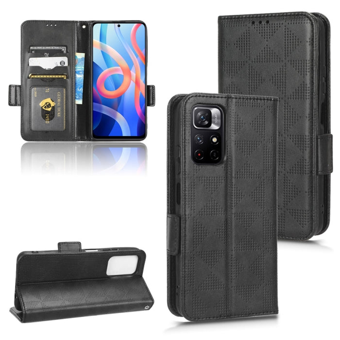 Estuche para teléfono de cuero con triángulo simétrico, For Xiaomi Redmi 10/Note 11S 5G/Poco M4 Pro 5G, For Xiaomi Redmi Note 12 Pro+ 5G Global, For Xiaomi Redmi Note 12 Pro 5G Global, For Xiaomi Redmi Note 12 Pro Speed, For Xiaomi Redmi 11A 4G