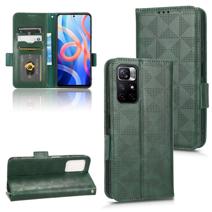 Estuche para teléfono de cuero con triángulo simétrico, For Xiaomi Redmi 10/Note 11S 5G/Poco M4 Pro 5G, For Xiaomi Redmi Note 12 Pro+ 5G Global, For Xiaomi Redmi Note 12 Pro 5G Global, For Xiaomi Redmi Note 12 Pro Speed, For Xiaomi Redmi 11A 4G