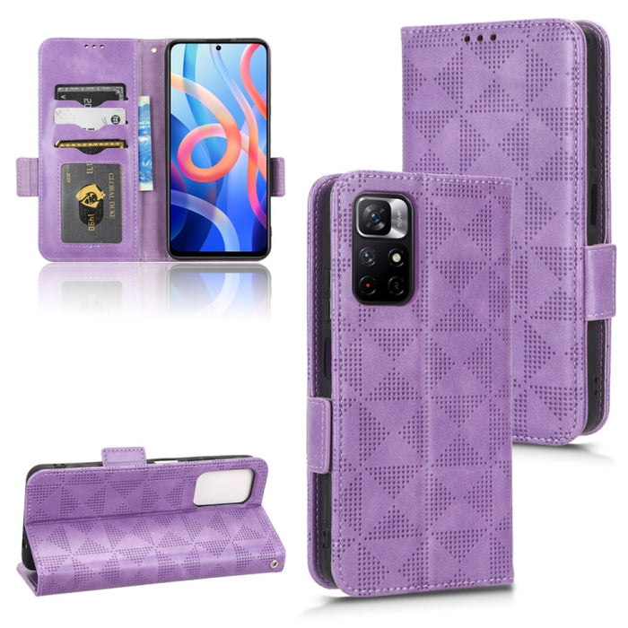 Estuche para teléfono de cuero con triángulo simétrico, For Xiaomi Redmi 10/Note 11S 5G/Poco M4 Pro 5G, For Xiaomi Redmi Note 12 Pro+ 5G Global, For Xiaomi Redmi Note 12 Pro 5G Global, For Xiaomi Redmi Note 12 Pro Speed, For Xiaomi Redmi 11A 4G