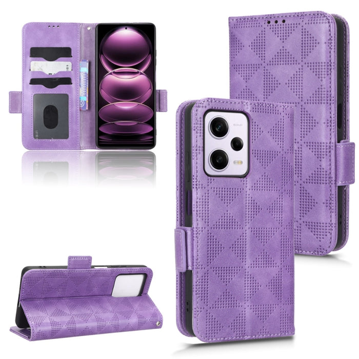Estuche para teléfono de cuero con triángulo simétrico, For Xiaomi Redmi 10/Note 11S 5G/Poco M4 Pro 5G, For Xiaomi Redmi Note 12 Pro+ 5G Global, For Xiaomi Redmi Note 12 Pro 5G Global, For Xiaomi Redmi Note 12 Pro Speed, For Xiaomi Redmi 11A 4G