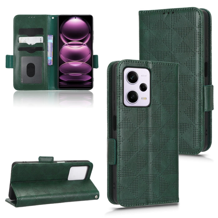 Estuche para teléfono de cuero con triángulo simétrico, For Xiaomi Redmi 10/Note 11S 5G/Poco M4 Pro 5G, For Xiaomi Redmi Note 12 Pro+ 5G Global, For Xiaomi Redmi Note 12 Pro 5G Global, For Xiaomi Redmi Note 12 Pro Speed, For Xiaomi Redmi 11A 4G
